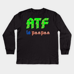 atf is poo poo Kids Long Sleeve T-Shirt